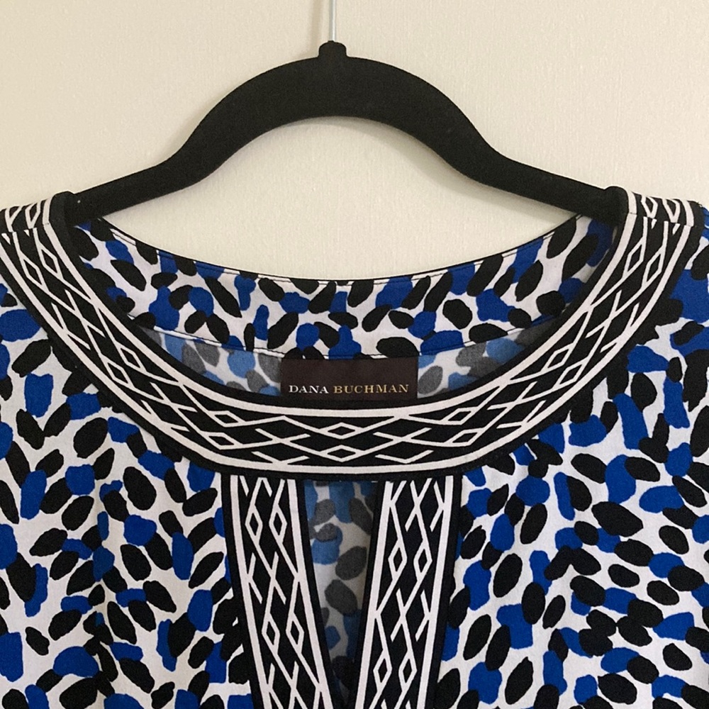 Dana Buchman Stretchy Diamond/Splotch Tunic - Picture 3 of 11